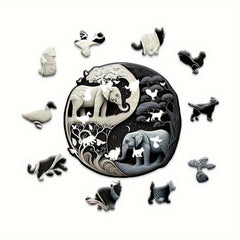 Elephant Yin Yang Wooden Puzzle Adult Toy Birthday Gift