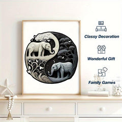 Elephant Yin Yang Wooden Puzzle Adult Toy Birthday Gift