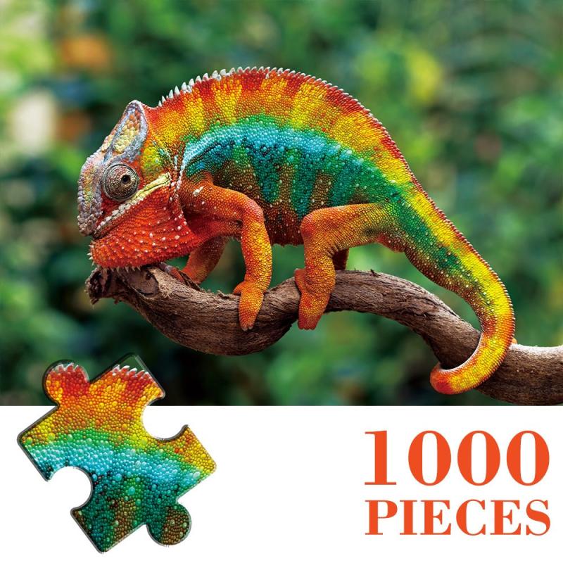 1000 Piece Jigsaw Puzzle Chameleon Animal Family Game Toy