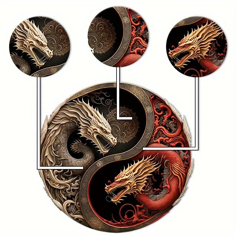 Dragon Yin And Yang Wooden Puzzle Alien Animal Puzzle Adult Puzzle