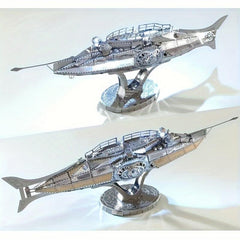 Metal Toy Boat Model 3D Game Puzzle Parrot Number Hand Model