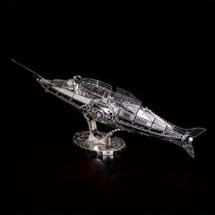 Metal Toy Boat Model 3D Game Puzzle Parrot Number Hand Model