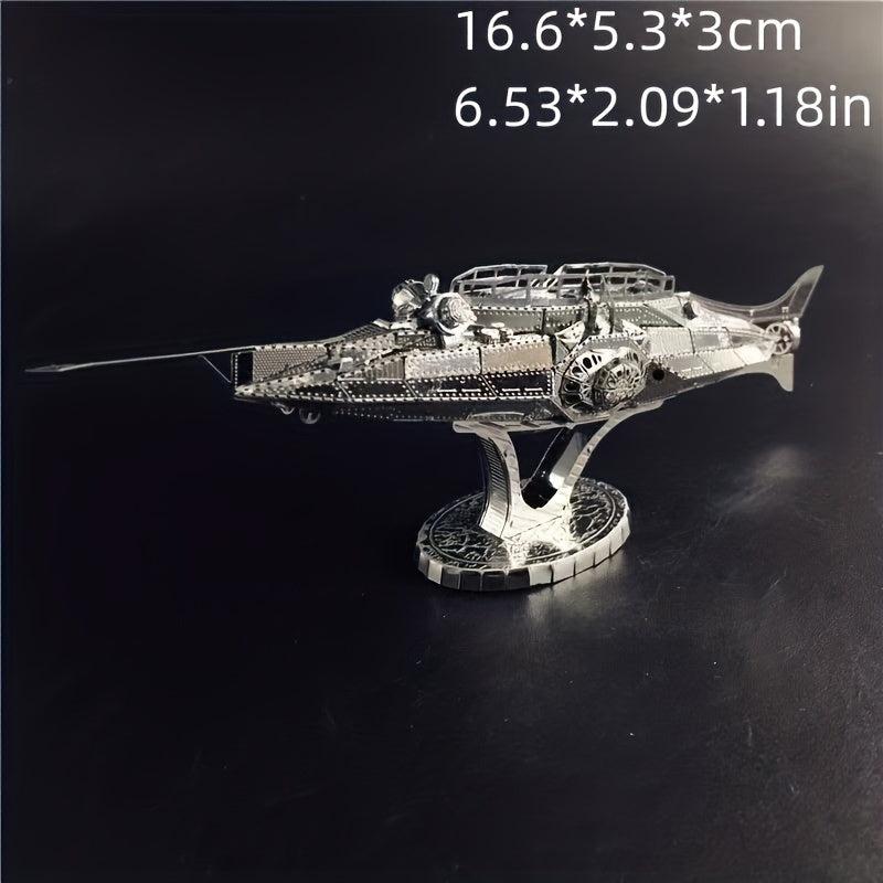 Metal Toy Boat Model 3D Game Puzzle Parrot Number Hand Model