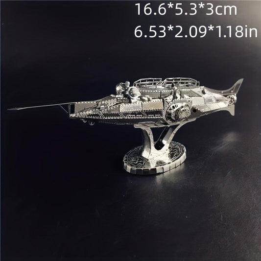 Metal Toy Boat Model 3D Game Puzzle Parrot Number Hand Model