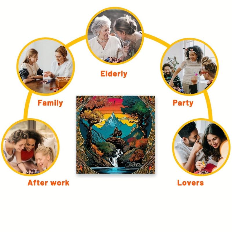 Secret Land Wooden Jigsaw Puzzle Irregular Shape Particles Exercise Focus
