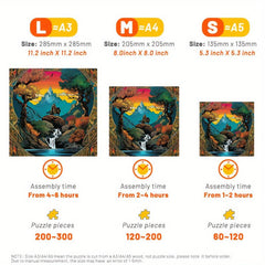 Secret Land Wooden Jigsaw Puzzle Irregular Shape Particles Exercise Focus