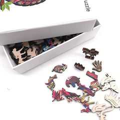 Wooden Wolf Puzzle Kids Intelligence Toy