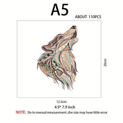 Wooden Wolf Puzzle Kids Intelligence Toy