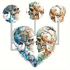 Heart Shaped Skull Wooden Puzzle - Unique Design High Quality