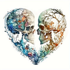 Heart Shaped Skull Wooden Puzzle - Unique Design High Quality
