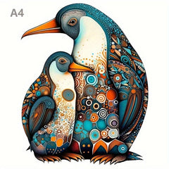 Animal Wooden Puzzle Penguin Adult Puzzle Education Toys Games