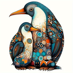 Animal Wooden Puzzle Penguin Adult Puzzle Education Toys Games