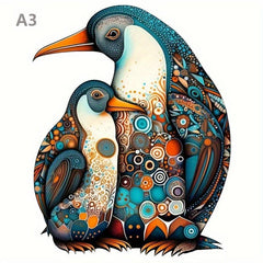 Animal Wooden Puzzle Penguin Adult Puzzle Education Toys Games