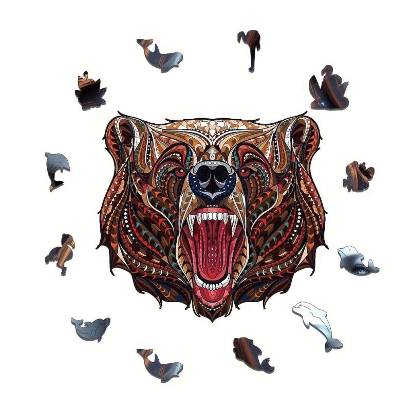 Animal Jigsaw Wooden Educational Game Children's DIY Toy
