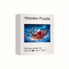 Christmas Theme Shaped Wooden Jigsaw Puzzle Art For Adults