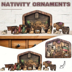 Wooden Puzzle Christmas Home Decoration Easter Jesus Puzzle