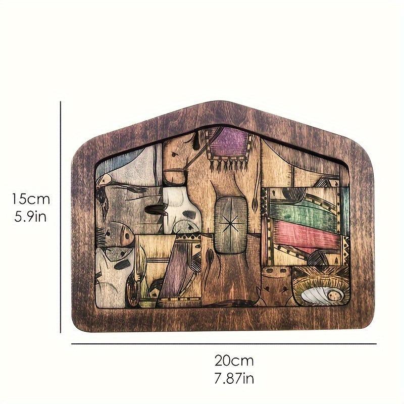 Wooden Puzzle Christmas Home Decoration Easter Jesus Puzzle