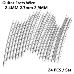 24pcs Guitar Frets Wire Nickel Silver 2.2MM-2.9MM Luthier Repair Accessories