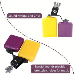 Plastic Cow Bell Jam Block Double Sambago Bell