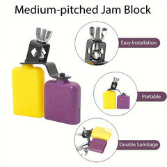 Plastic Cow Bell Jam Block Double Sambago Bell