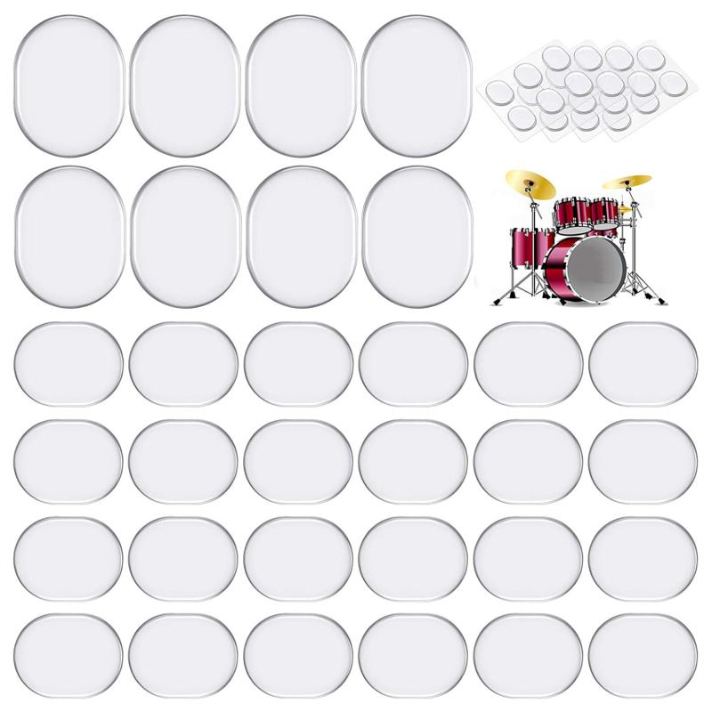 48pcs Drum Dampeners Soft Silicone Gel Pads for Clear Drum Tones