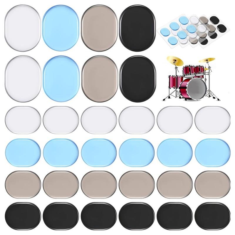 48pcs Drum Dampeners Soft Silicone Gel Pads for Clear Drum Tones