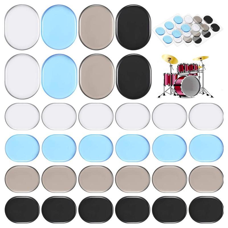 48pcs Drum Dampeners Soft Silicone Gel Pads for Clear Drum Tones