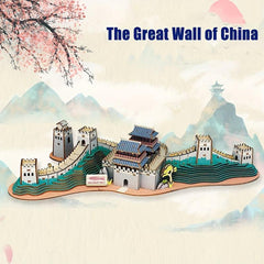 3D Wooden Puzzle Chinese Famous Building Great Wall DIY Toy