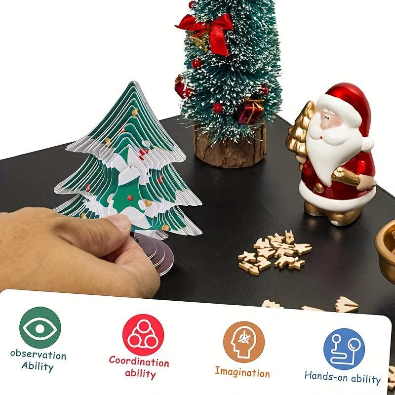 3D Stereo Puzzle Christmas Tree Paper Puzzles Three Dimensional Crafts