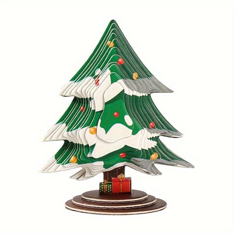 3D Stereo Puzzle Christmas Tree Paper Puzzles Three Dimensional Crafts