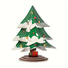 3D Stereo Puzzle Christmas Tree Paper Puzzles Three Dimensional Crafts
