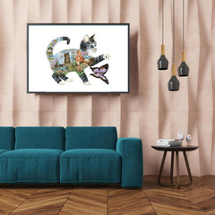 Animal Wooden Puzzle Cat Butterfly 3D DIY Craft Christmas Gift Jigsaw Puzzle