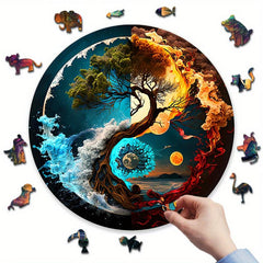 Life Tree Wooden Puzzle High Difficulty Concentration Training