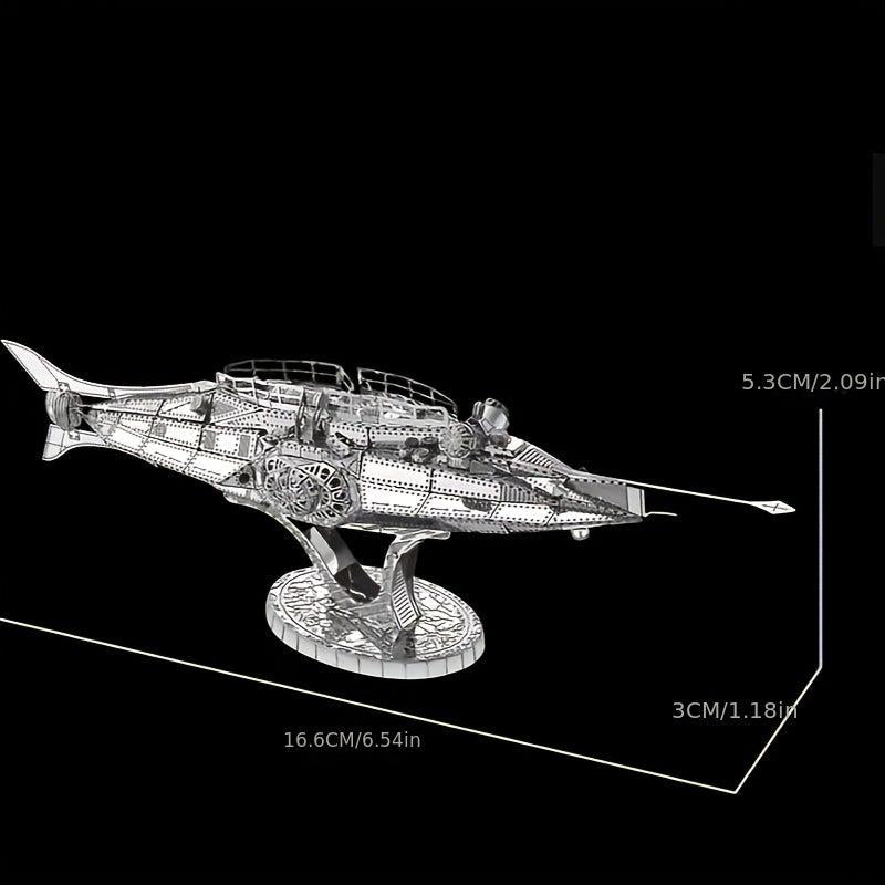 Stainless Steel Metal Puzzle Parrot Submarine Boat Model