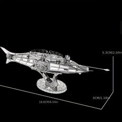 Stainless Steel Metal Puzzle Parrot Submarine Boat Model