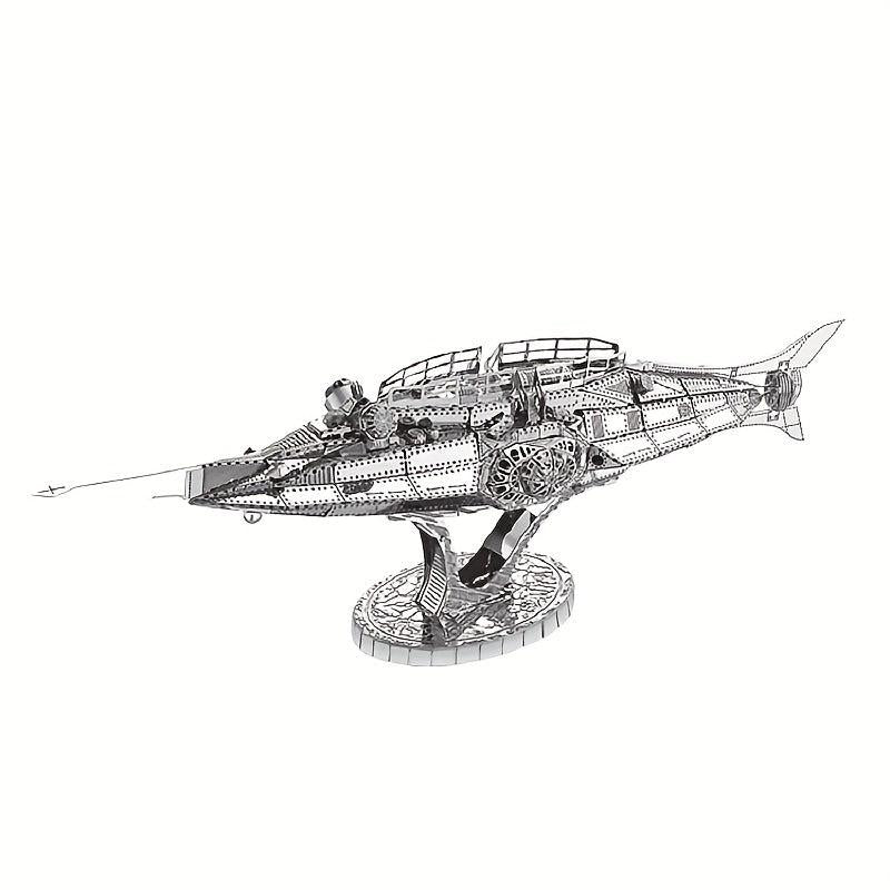 Stainless Steel Metal Puzzle Parrot Submarine Boat Model