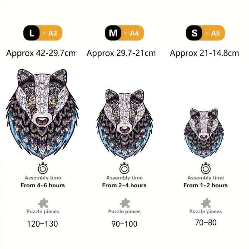 Dog Advanced Player Wooden Puzzle Creative Various Special Shapes Adult