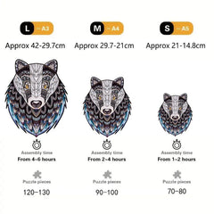 Dog Advanced Player Wooden Puzzle Creative Various Special Shapes Adult