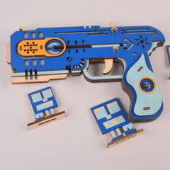 3D Jigsaw Puzzle Panel DIY Leather Band Gun Gift