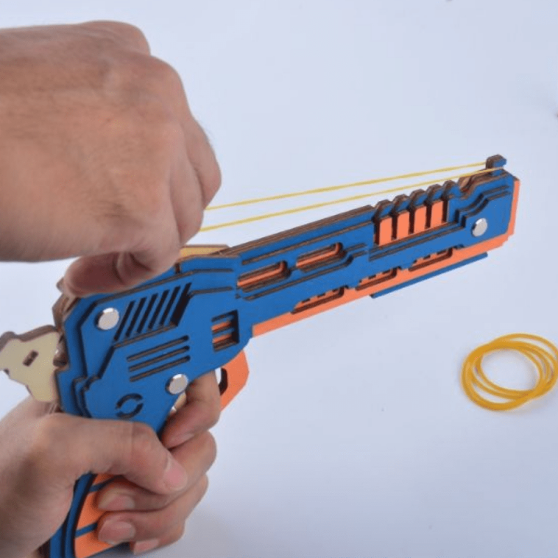3D Jigsaw Puzzle Panel DIY Leather Band Gun Gift