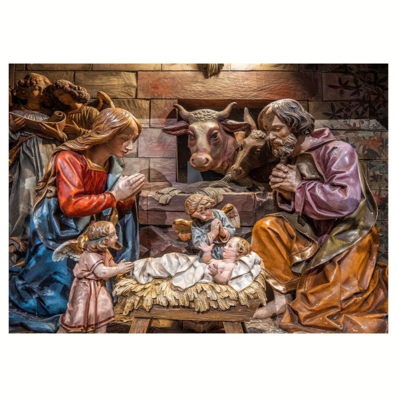 Savior's Birth Wood Puzzle, Difficult Irregular Animal Shaped Toy