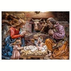 Savior's Birth Wood Puzzle, Difficult Irregular Animal Shaped Toy