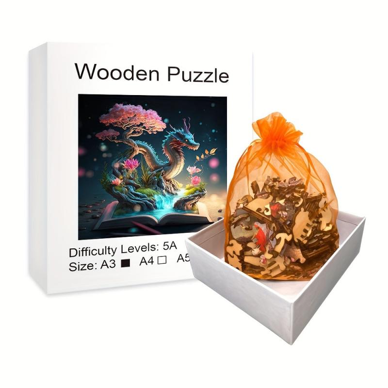 Dinosaur Tree Puzzle Magic Toy Irregular Wooden Puzzle Adult Gift
