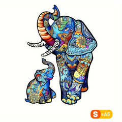 Elephant Wooden Puzzle Concentration Training Gift