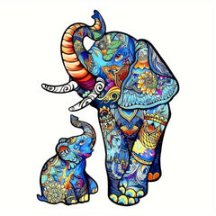 Elephant Wooden Puzzle Concentration Training Gift