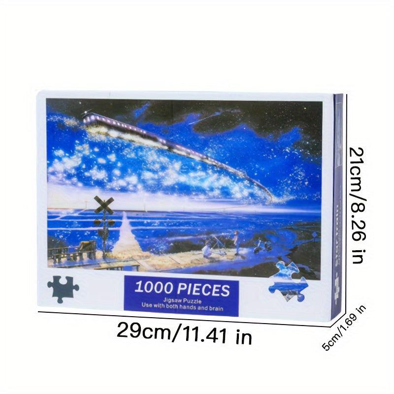 1000 Piece Starry Train Puzzle Game Toy