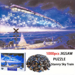 1000 Piece Starry Train Puzzle Game Toy