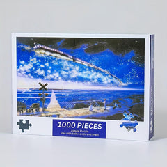 1000 Piece Starry Train Puzzle Game Toy