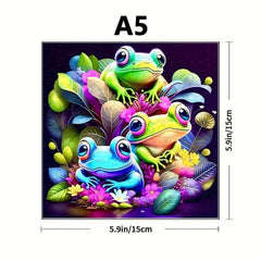 Colorful Frog Family Wooden Puzzle Magic Toy for Adults and Kids