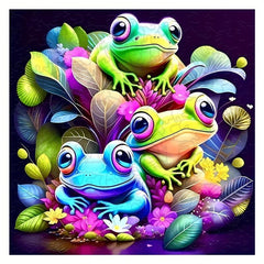 Colorful Frog Family Wooden Puzzle Magic Toy for Adults and Kids